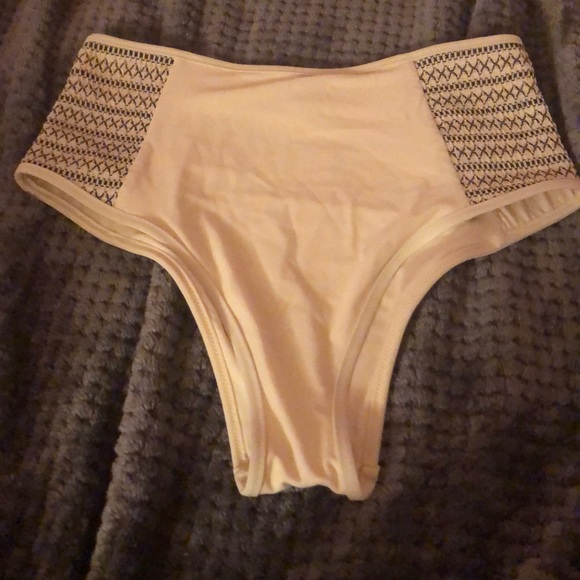 American Eagle Outfitters Other - WHITE HIGH WAISTED CHEEKY BIKINI BOTTOMS